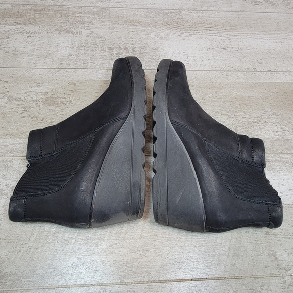 Bussola Loni Black Leather Nubuck Ankle Bootie Size 41 - Picture 3 of 8